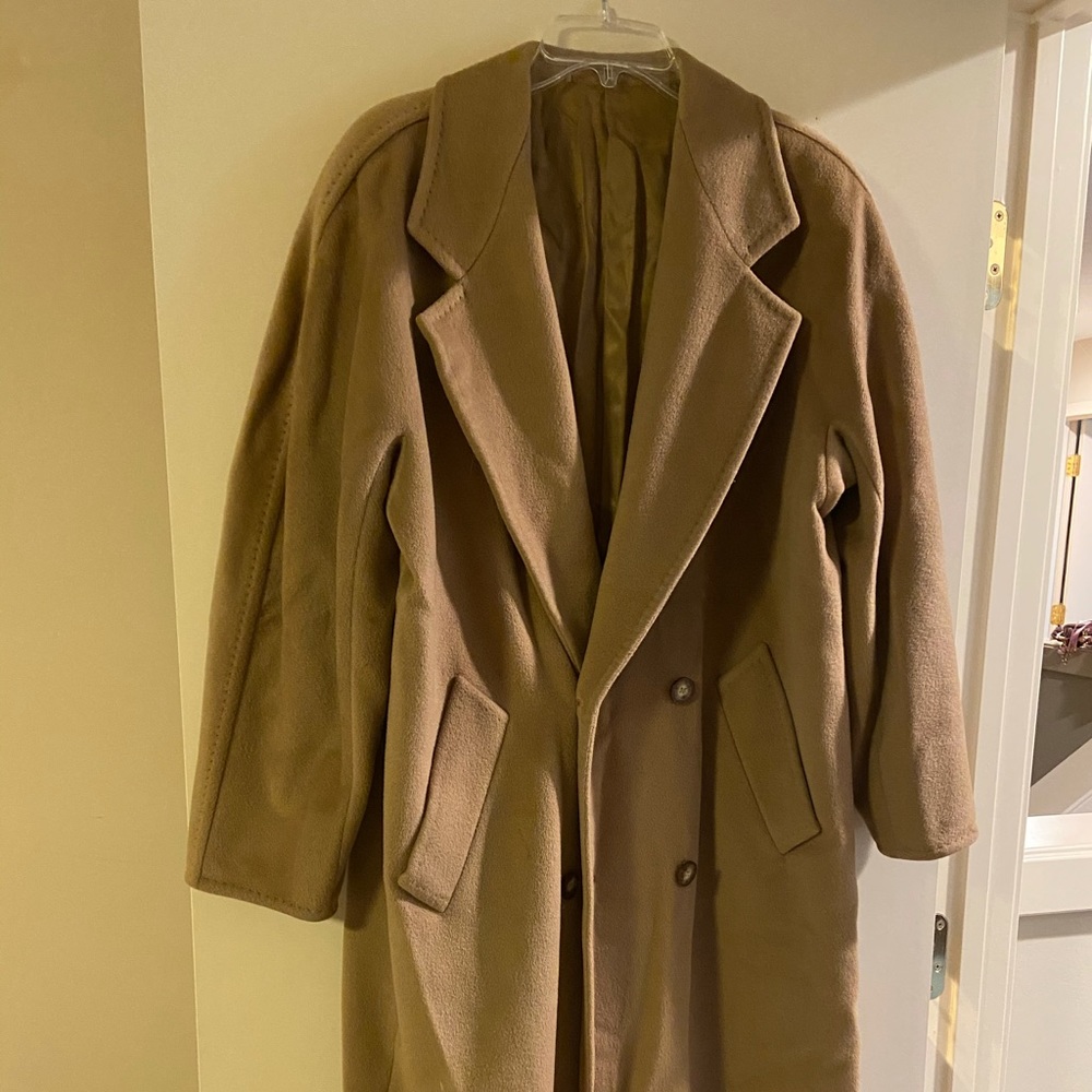 Max Mara Camel Double breasted wool coat